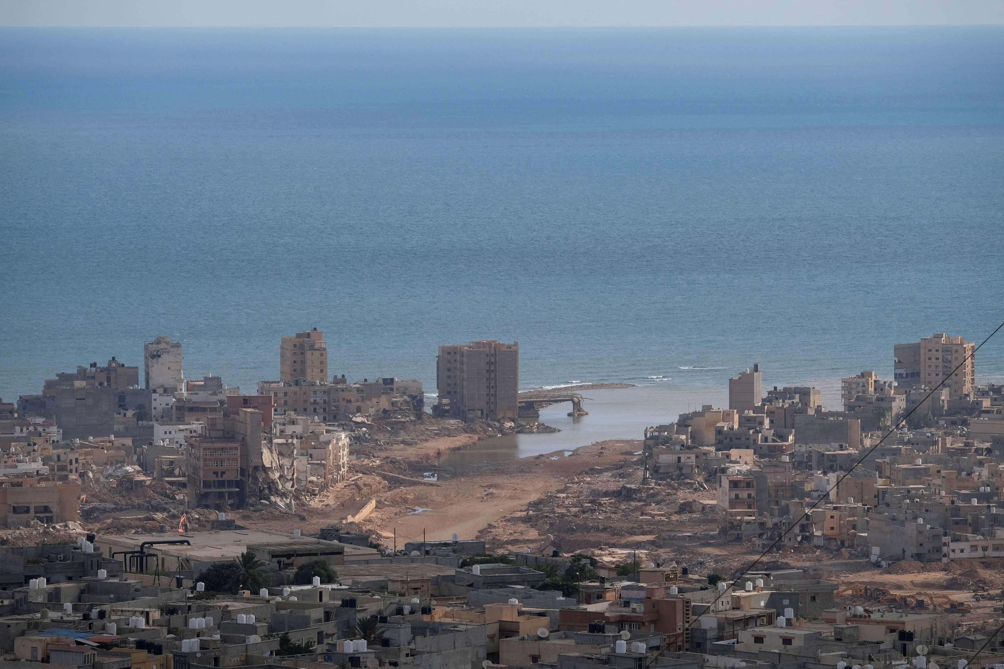 FILE PHOTO: A view shows Derna city , in the aftermath of the floods in Derna, Libya September 30, 2023. REUTERS/Esam Omran Al-Fetori