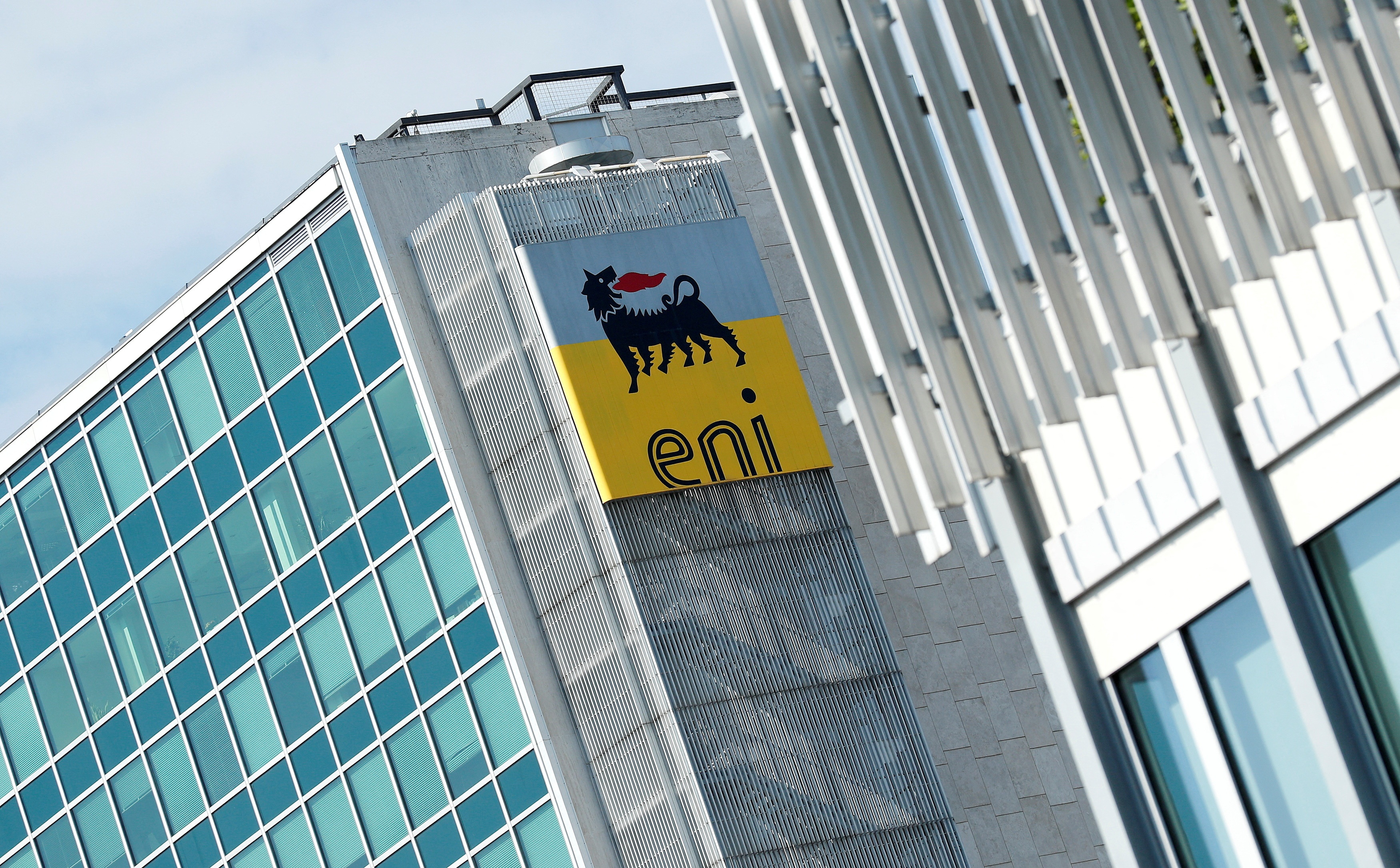 FILE PHOTO: Italian energy company Eni headquarters is seen in Rome, Italy September 30, 2018.  REUTERS/Alessandro Bianchi/File Photo